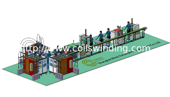 Induction Motor Pump Compressor Motor Stator Winding Machine Production Line