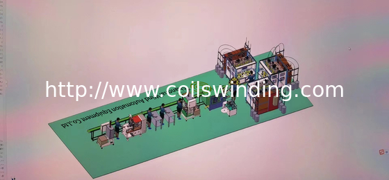 Induction Motor Pump Compressor Motor Stator Winding Machine Production Line