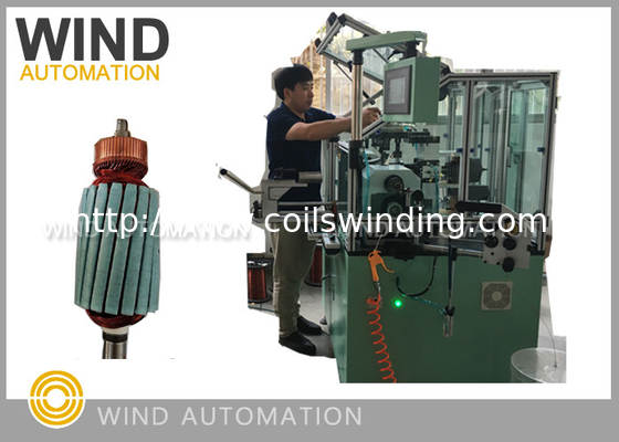 Blades And Measures Motor Armature Winding Machine For Slotted Rise Commutator Not Hook Type