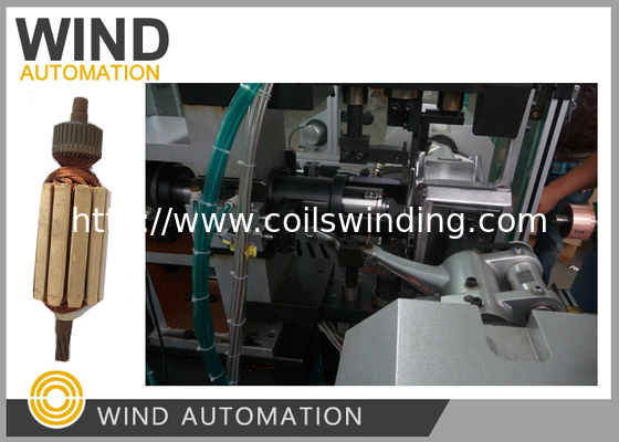 Blades And Measures Motor Armature Winding Machine For Slotted Rise Commutator Not Hook Type